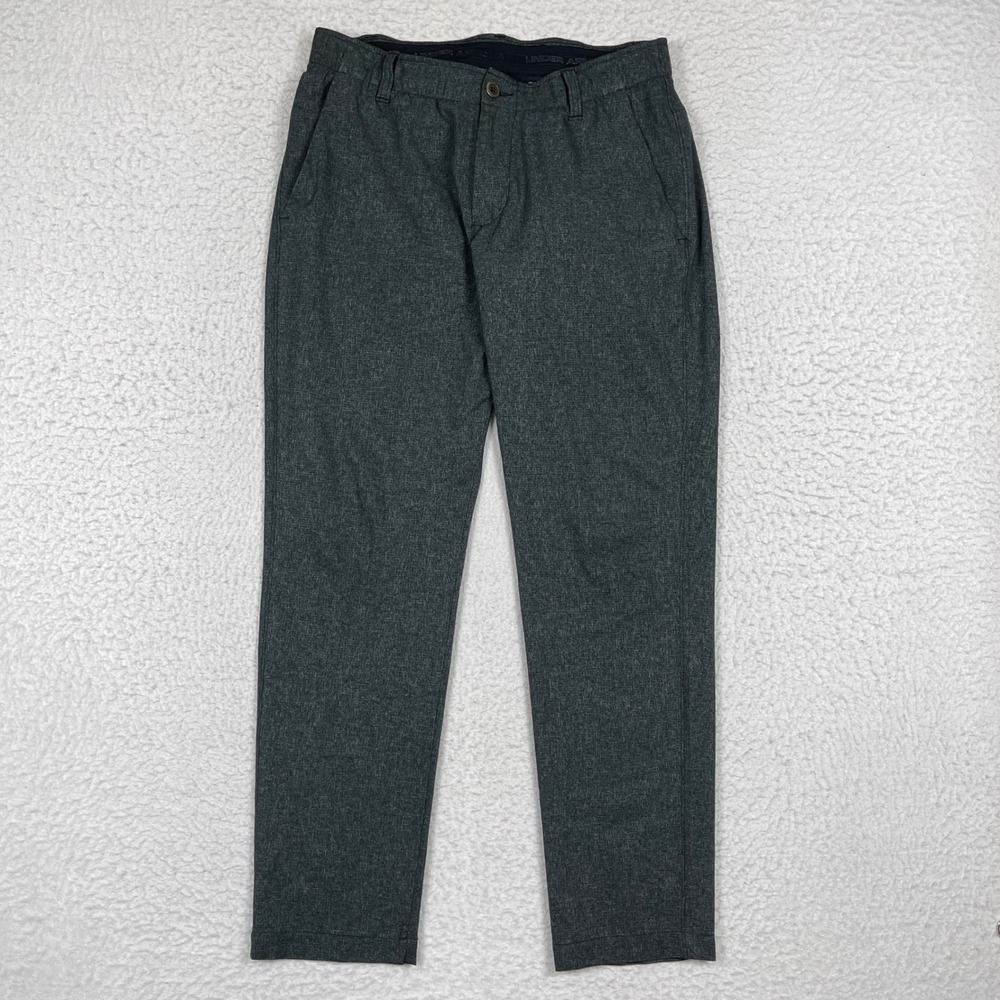 Under Armour Match Play Golf Pants Mens 32x30 (Fit 30x28) Gray Heathered Tapered
